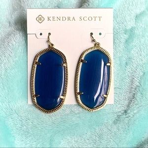 Kendra Scott Danielle Earrings Blue and Gold